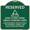 Signmission Reserved Do Not Think About Parking Here Unauthorized Vehicles Crushed Towed and Sold, G-1818-22984 A-DES-G-1818-22984 - alternate 1